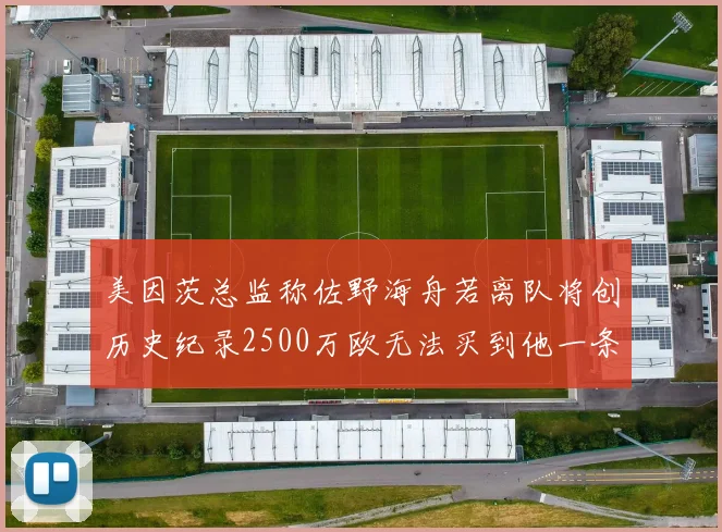 美因茨总监称佐野海舟若离队将创历史纪录2500万欧无法买到他一条腿