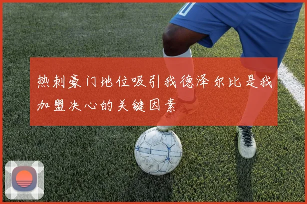 热刺豪门地位吸引我德泽尔比是我加盟决心的关键因素
